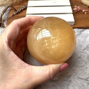 Gorgeous Honey Calcite Sphere